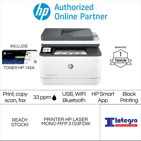 Jual Printer HP 3103FDW 3103 FDW LaserJet Pro MFP Mono Duplex Wifi