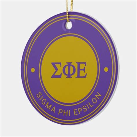 Sigma Phi Epsilon Badge Ceramic Ornament Zazzle