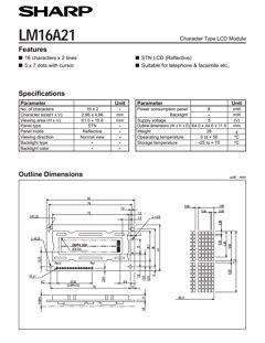 LM16A21 Datasheet PDF Sharp Electronics