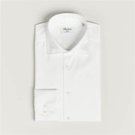 Stenströms Fitted Body Twofold Stretch Shirt White at CareOfCarl.com