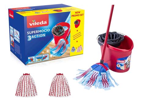 Set Complet Balai Vileda Super Mocio 3Action Microfibre Power Box