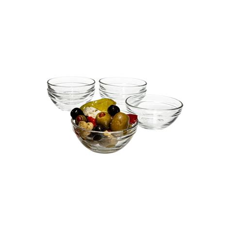 Vikko 3.5" Single Serving Glass Bowls: Clear Condiment, Sauce, Snack ...