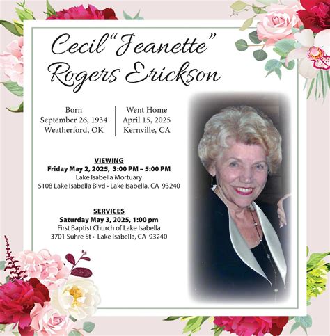 Dimery and Rogers Family Obituaries Uncovered Online