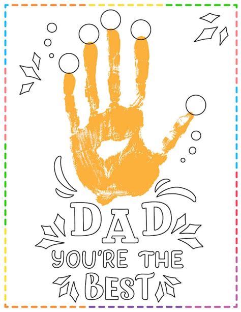 Father S Day Handprint Art Free Printables For Last Minute Ts