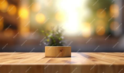 Premium AI Image | Wooden Table Top mockup for products