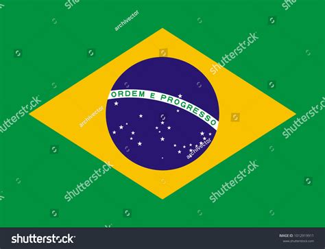 Brazil Flag Official Colors Aspect Ratio Stock Vector (Royalty Free ...