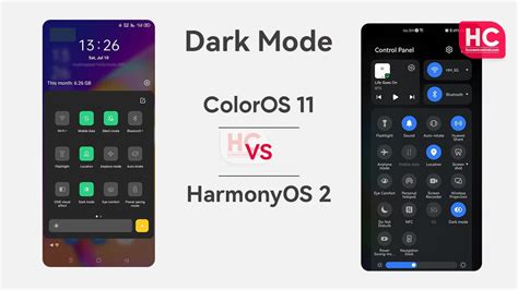 Harmonyos 2 Vs Coloros 11 Dark Mode Comparison Huawei Central