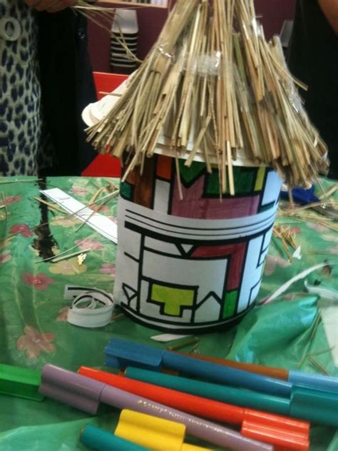 Ndebele Hut Africa Craft African Art Projects African Art For Kids