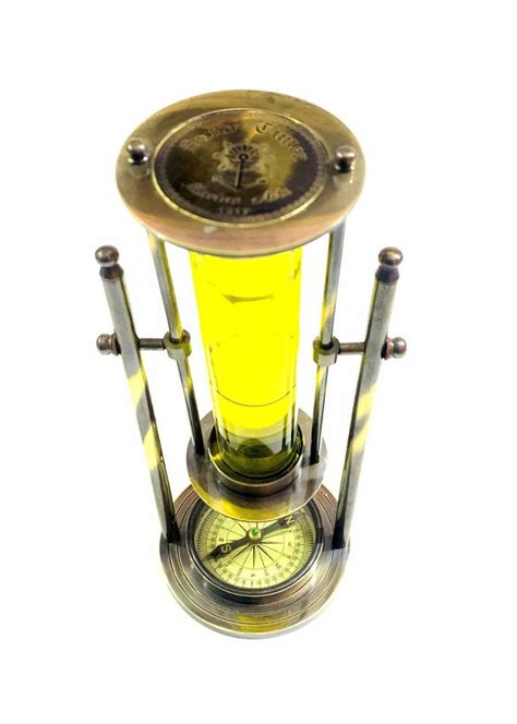 Nautical Antique Liquid Sand Timer Brass Maritime Hourglass Etsy