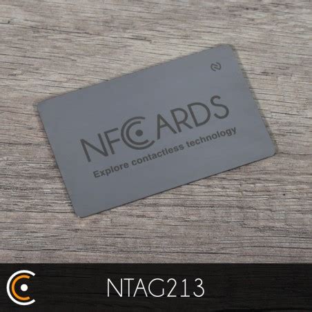 Carte Personnalis E Nfc Nxp Ntag M Tal Pvc Argent Gravure Recto