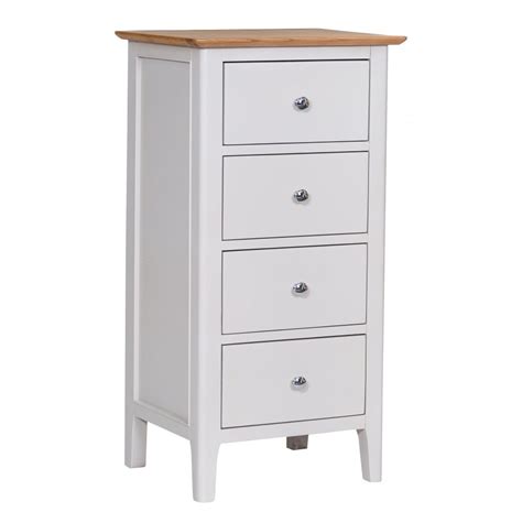 Niton Painted 4 Drawer Narrow Chest Furniture From Readers Interiors Uk