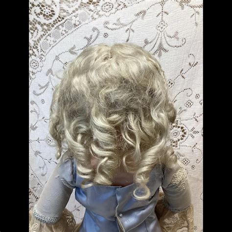 Antique Mohair Pale Blonde Mohair Wig Ruby Lane
