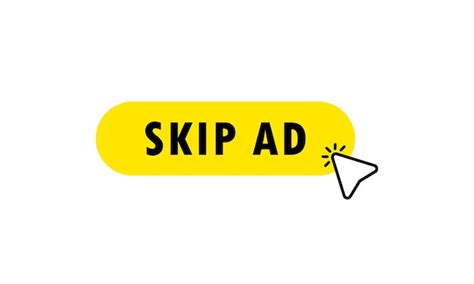 Premium Vector | Skip ad button. Skip ad icon with click cursor. Click. Hand icon pointer ...