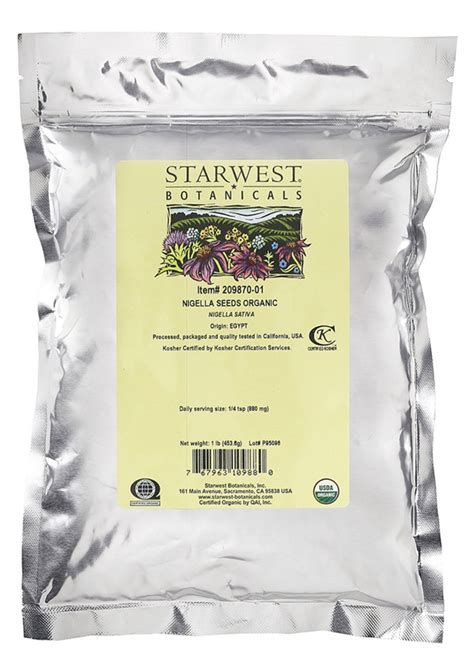 Starwest Botanicals Organic Nigella Seeds 1 Lb 767963109880 EBay