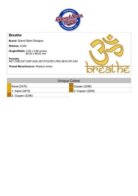 Breathe Yoga Machine Embroidery Design - Etsy