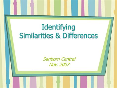 PPT - Identifying Similarities & Differences PowerPoint Presentation ... 
