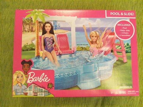 Barbie Pool & Slide, Hobbies & Toys, Toys & Games on Carousell