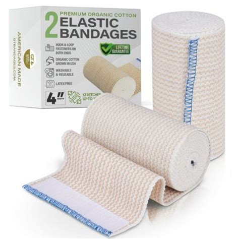 Gt 4 2 Pack Body Wrap Hookloop Cotton Elastic Compression Bandages