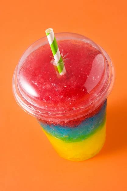 Premium Photo | Colorful slushie of differents flavors