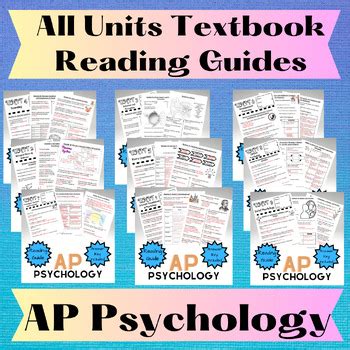 Ap Psychology Textbook Reading Guides Unit Bundle Myers Rd Edition