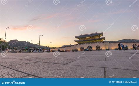 Gwanghwamun Gate Gyeongbokgung Palace In Seoul South Korea Editorial