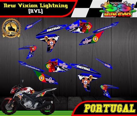 Stiker Variasi Streaping Decal List Motor Yamaha New Vixion Lightning