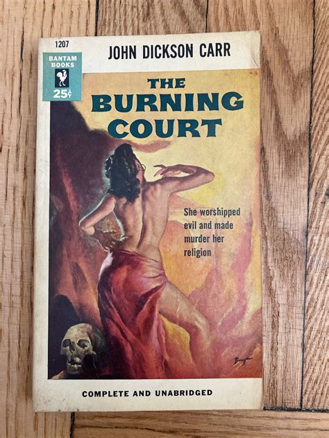 50s Pulp Fiction The Burning Court By John Dickson Carr Bantam 1953 Etsy