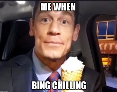 Bing Chilling Or John Cena Speaking Chinese Eating Ice Cream