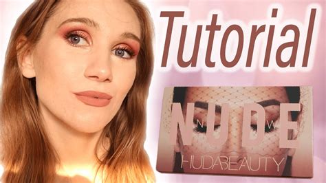 New Nude Palette Eyeshadow Tutorial Huda Beauty Hooded Eyes YouTube