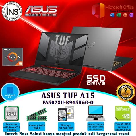 Jual Asus Tuf A Fa Xu Ryzen Hs Gb Gb Ssd Rtx W H