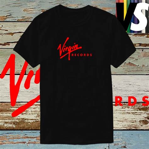 Virgin Records Logo Graphic Shirt Vinyl Front Print (Unisex For Men And ...