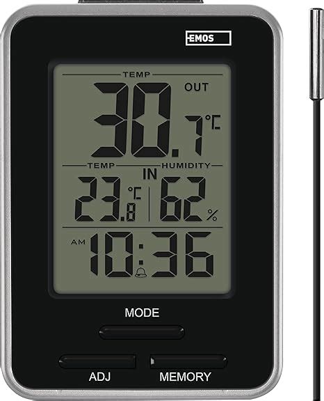 Emos Digital Thermometer With Outdoor Sensor Indoor And Outdoor