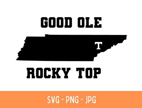 University Of Tennessee Rocky Top SVG PNG Cricut Cut File Etsy