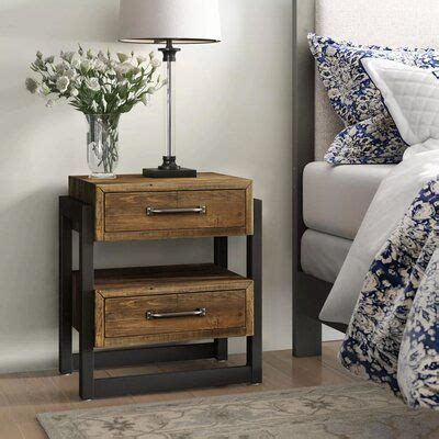 Union Rustic Burkhead Drawer Nightstand Wood In Brown Size L X