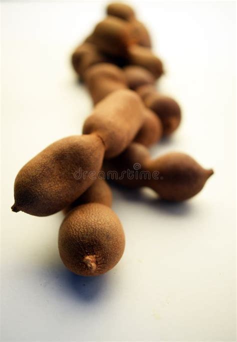 close    tamarind pods stock photo image  white