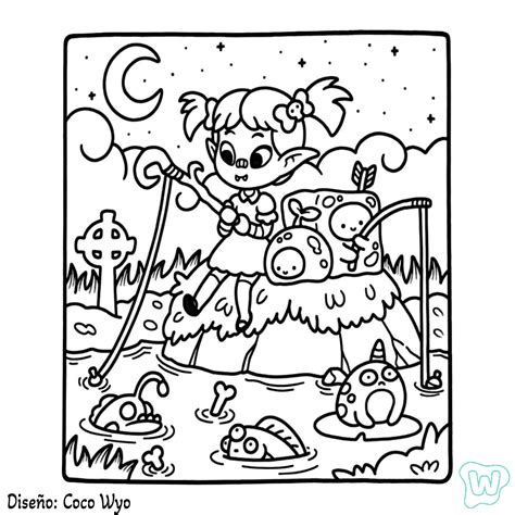 Spooky Cutie Para Colorir Baixe E Imprima Pdf