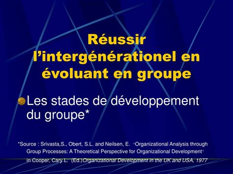 PPT Réussir lintergénérationnel par ladmiration mutuelle PowerPoint