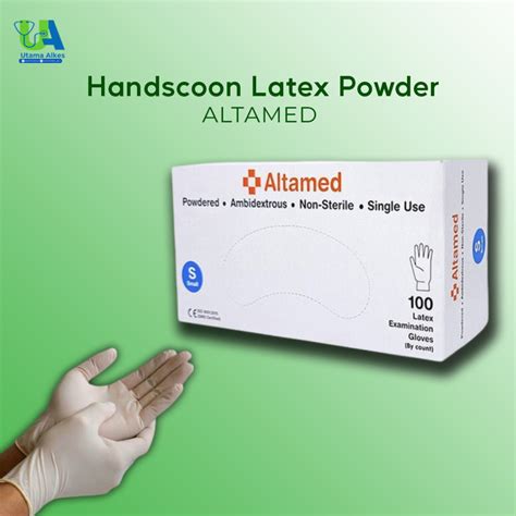 Jual HANDSCOON NON STERIL LATEX POWDER ALTAMED ISI 100 S BOX