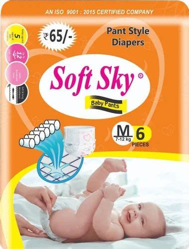 Printed Soft Sky Pcs Pant Diaper Packaging Size Medium At Rs