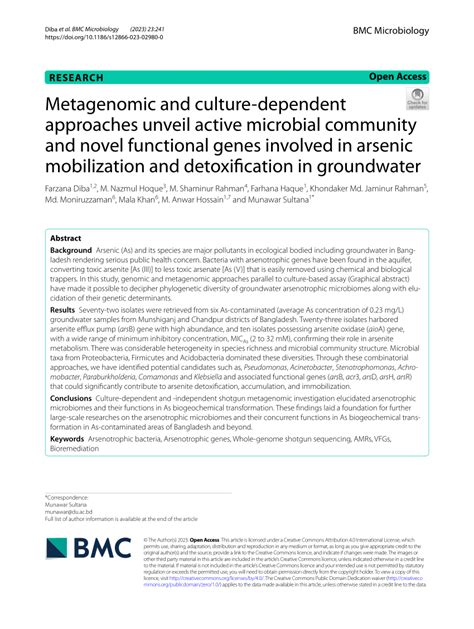 Pdf Metagenomic And Culture Dependent Approaches Unveil Active Microbial Community And Novel