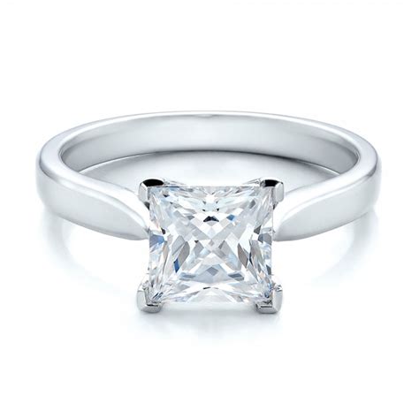 Contemporary Solitaire Princess Cut Diamond Engagement Ring #100398 Bellevue Seattle Joseph Jewelry