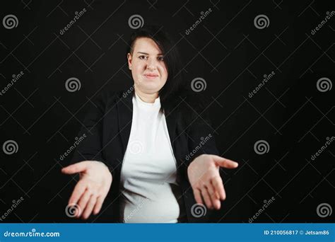 Woman Stretching Hands To Camera Stock Image Image Of Copyspace Hand