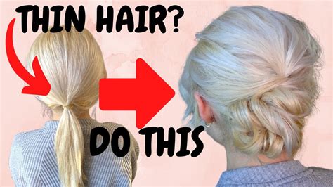 Easy Messy Hairstyle For Thin Hair Updo For Fine Hair Youtube