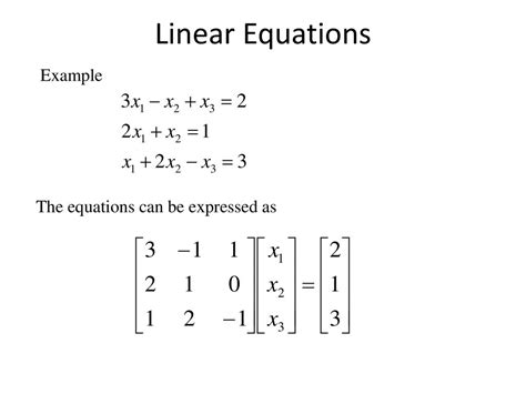 Matrices And Linear Equations Ppt Download