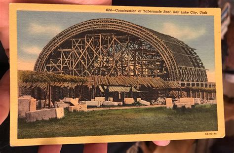 Lovely Mormon LDS Construction of the Tabernacle Roof in Salt Lake City ...