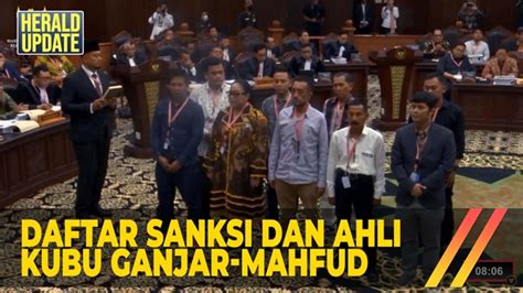 Deretan Saksi Dan Ahli Kubu Ganjar Mahfud Di Sidang Mk Herald Id