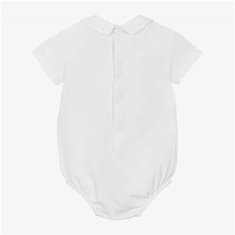 Mayoral Newborn White Cotton Bodysuit Childrensalon