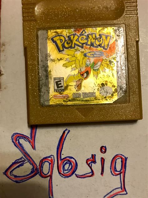 Pokemon Gold Item Only Gameboy Color