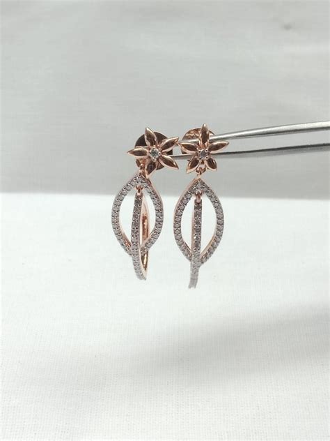 Real Diamonds Party Wear Hanging Diamond Earring 14 Kt At Rs 42000