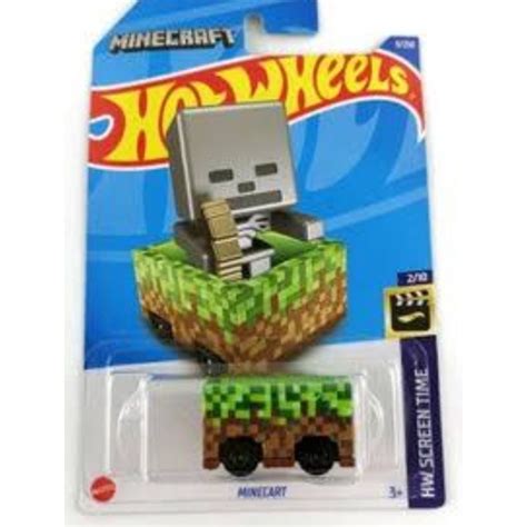 Miniatura Carro Hot Wheels Minecart Minecraft Hw Screen Time Shopee Brasil
